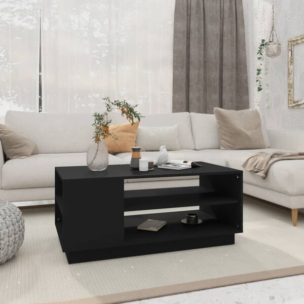 vidaXL Coffee Table Black 102x55x43 cm Engineered Wood