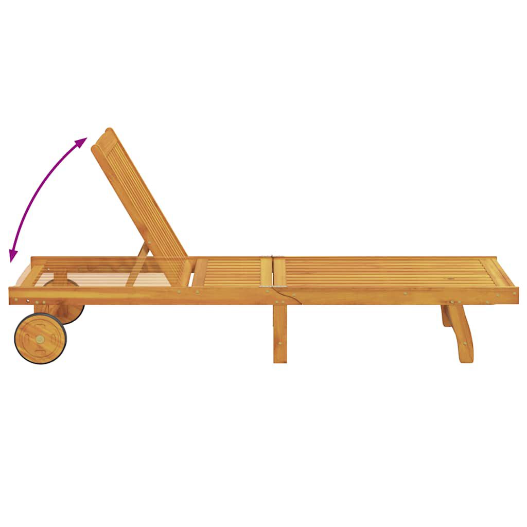 vidaXL Sun Loungers 2 pcs Solid Wood Acacia