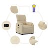 vidaXL Stand up Massage Recliner Chair Cream Fabric