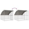 vidaXL Chicken Cage 2 pcs Silver 400 x 200 x 198.5 cm Galvanised Steel