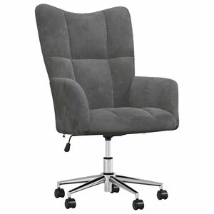 vidaXL Relaxing Chair Dark Grey Velvet