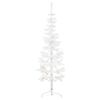 vidaXL Slim Artificial Half Christmas Tree with Stand White 180 cm
