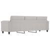 vidaXL 3-Seater Sofa Light Grey 210 cm Microfibre Fabric