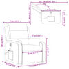 vidaXL Electric Stand up Massage Recliner Chair Cream Faux Leather