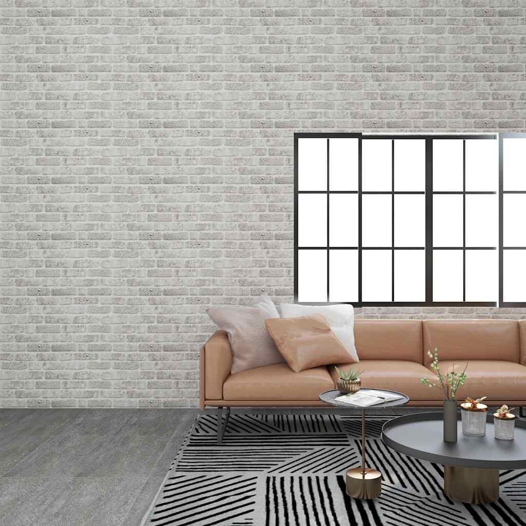 vidaXL 3D Wall Panels with Light Grey Brick Design 10 pcs EPS