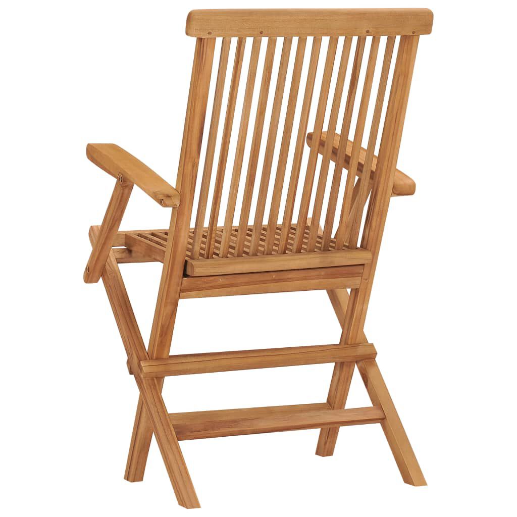 vidaXL Folding Garden Chairs 8 pcs Solid Teak Wood