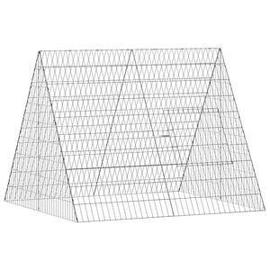 vidaXL Chicken Cage Silver 110 x 100 x 85 cm Galvanised Steel