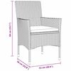 vidaXL Garden Dining Set with Cushion 5 pcs Beige Poly Rattan
