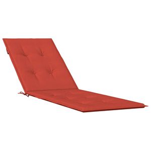 vidaXL Deck Chair Cushion Melange Red (75+105)x50x4 cm Fabric