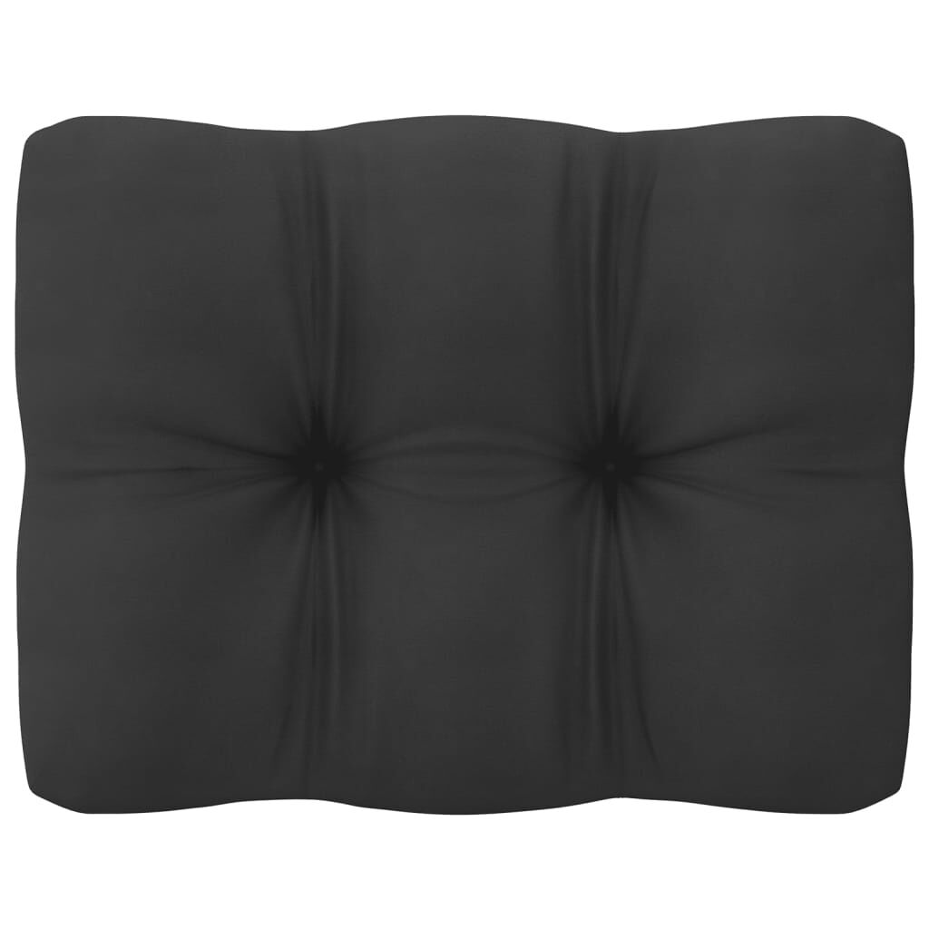 vidaXL Garden Middle Sofas with Anthracite Cushions 2 pcs Solid Pinewood