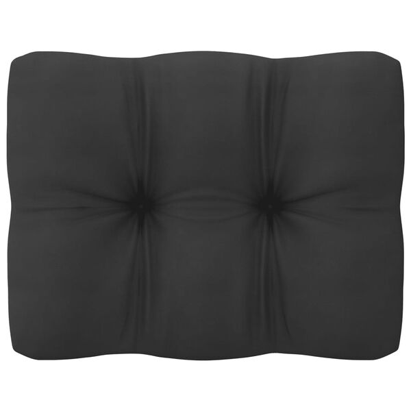 vidaXL Garden Middle Sofas with Anthracite Cushions 2 pcs Solid Pinewood