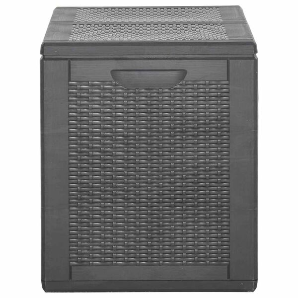 vidaXL Garden Storage Box 180L Black PP Rattan