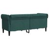 vidaXL Chesterfield Sofa 2-Seater Dark Green Fabric