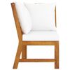 vidaXL Sectional Corner Sofa with Cream Cushion Solid Acacia Wood