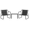vidaXL 3 Piece Garden Lounge Set with Cushions Anthracite Steel