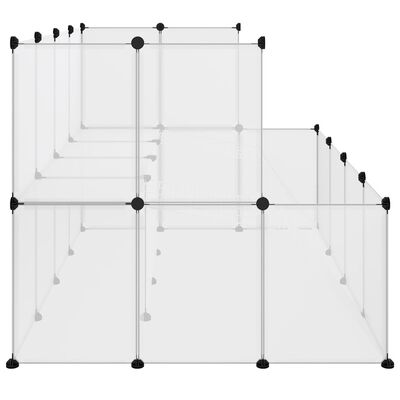 vidaXL Small Animal Cage Transparent 143x107x93 cm PP and Steel