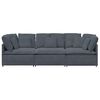 vidaXL Modular Sofa with Cushions Velvet Dark Grey