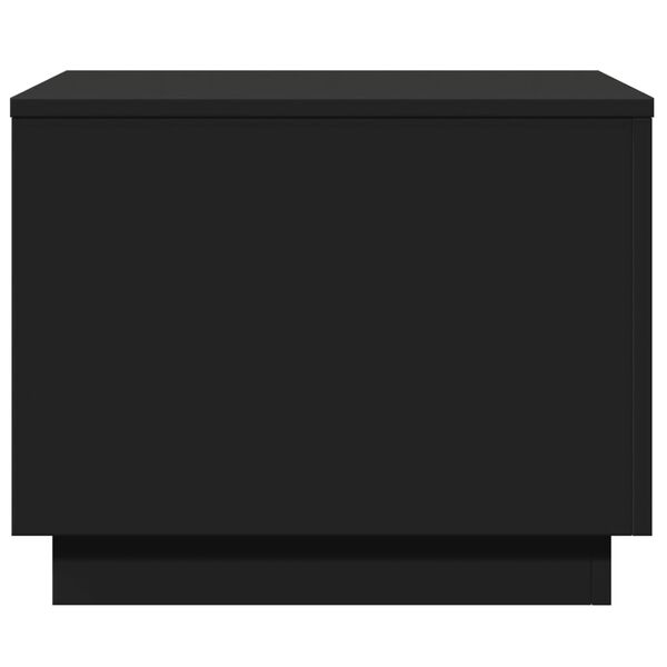 vidaXL Coffee Table with LED Lights Black 50x50x40 cm