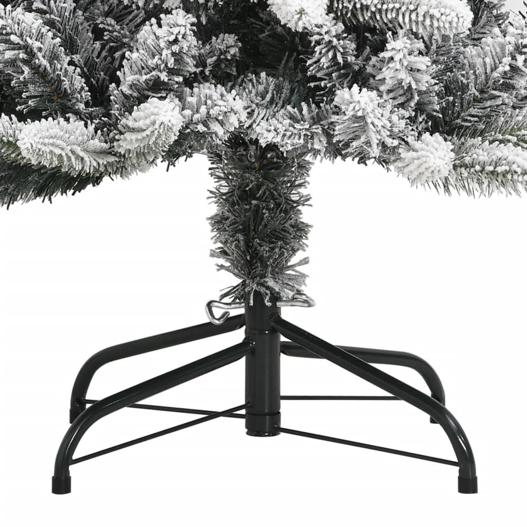 vidaXL Artificial Christmas Tree with Flocked Snow 180 cm PVC&PE