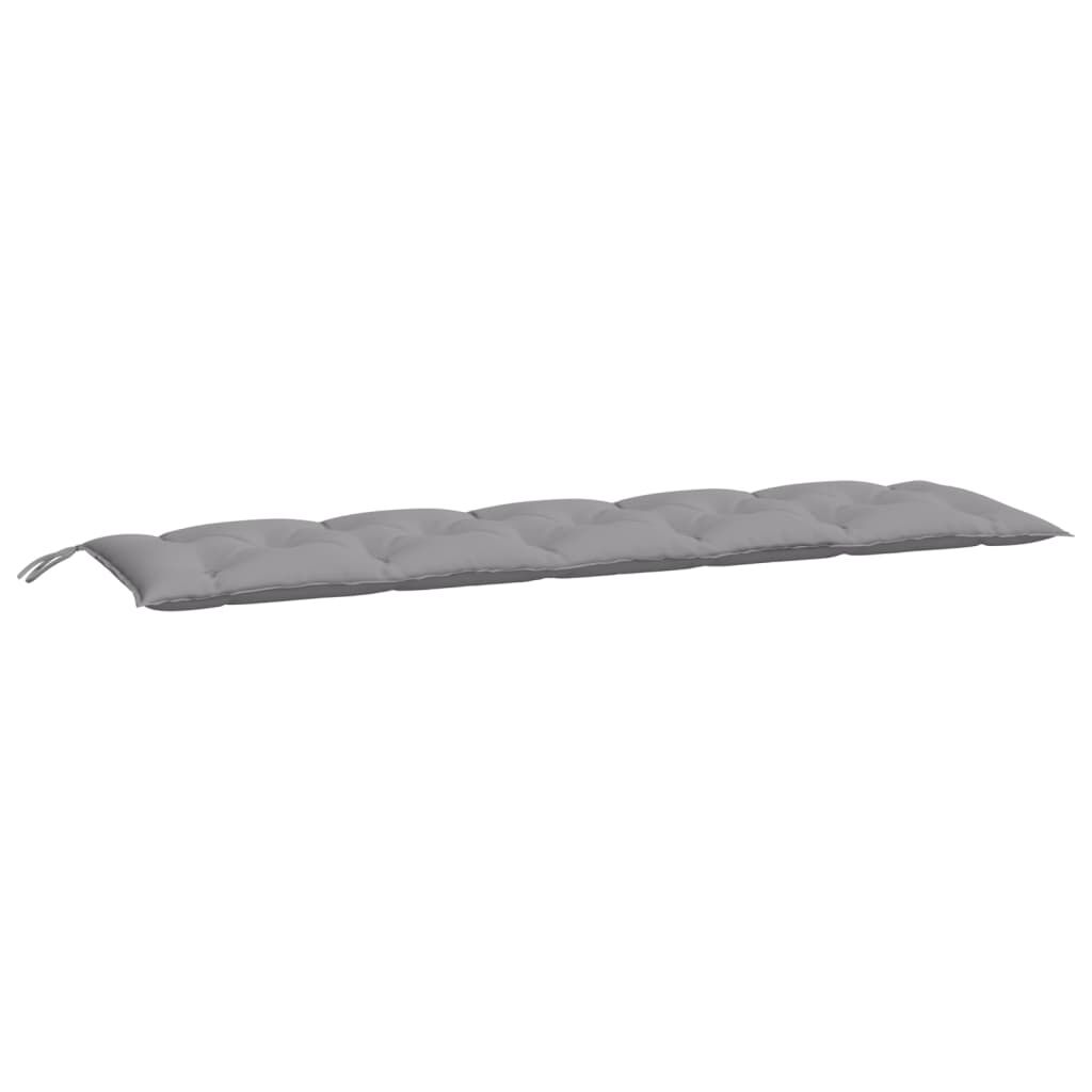 vidaXL Garden Bench Cushions 2pcs Grey 180x50x7cm Oxford Fabric