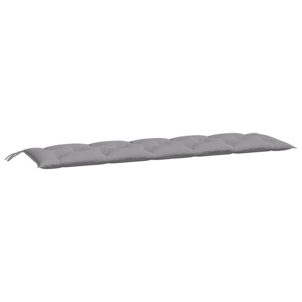 vidaXL Garden Bench Cushions 2pcs Grey 180x50x7cm Oxford Fabric