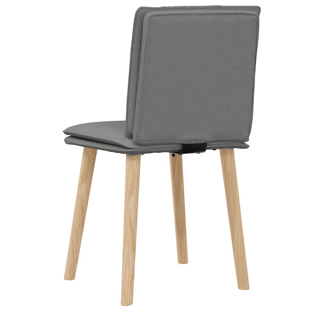 vidaXL Dining Chairs 2 pcs Dark Grey Fabric