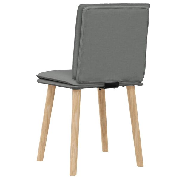 vidaXL Dining Chairs 2 pcs Dark Grey Fabric