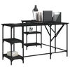 vidaXL Desk Black 139x139x75 cm Engineered Wood