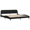 vidaXL Bed Frame "Dover" Black 193x203 cm Faux Leather