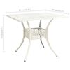 vidaXL 3 Piece Bistro Set Cast Aluminium White