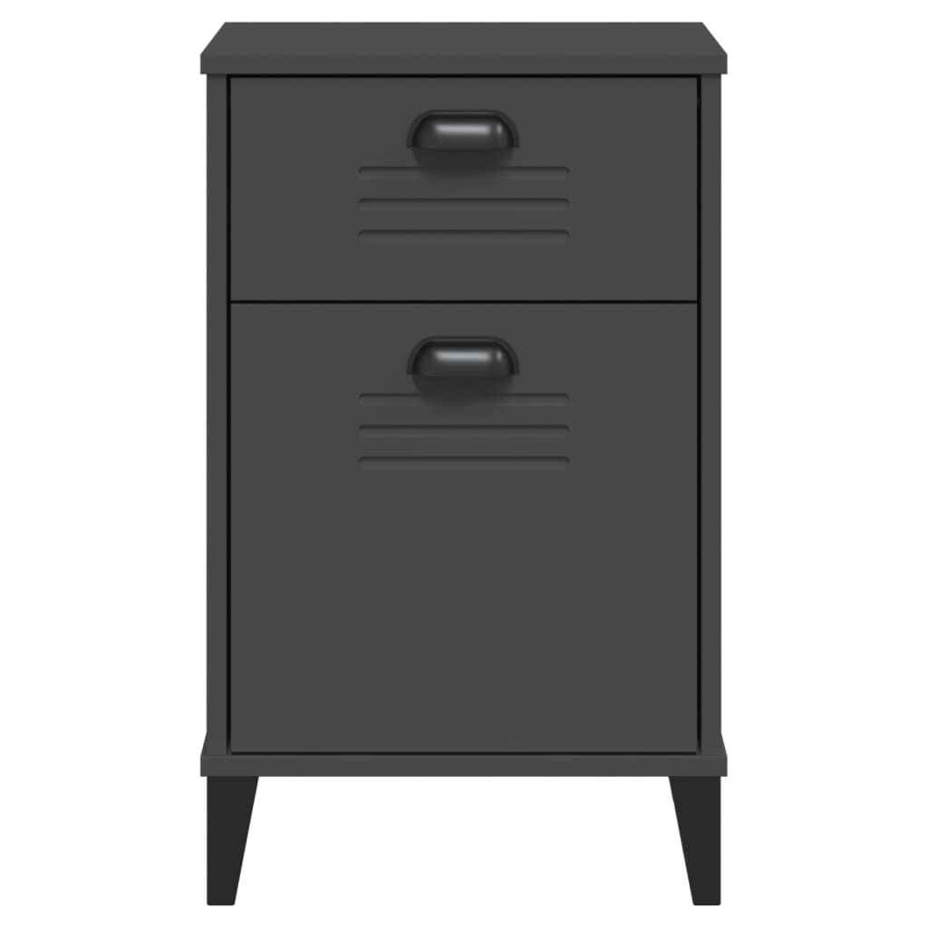 vidaXL Bedside Cabinet VIKEN Anthracite Grey Engineered Wood