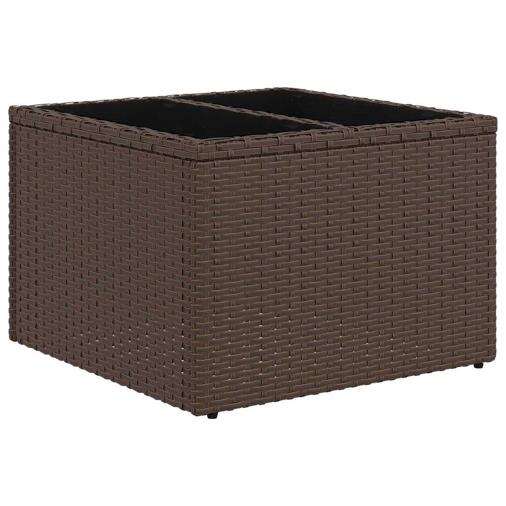 vidaXL 5 Piece Garden Sofa Set with Cushions Brown Poly Rattan