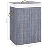 vidaXL Bamboo Laundry Basket Grey 72 L
