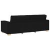 vidaXL 2 Piece Sofa Set with Cushions Black Fabric