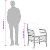 vidaXL 3 Piece Bistro Set with Cushions Grey Poly Rattan