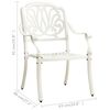vidaXL 3 Piece Bistro Set Cast Aluminium White