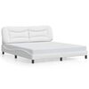 vidaXL Bed Frame without Mattress "Hvar" White 193x203 cm Faux Leather