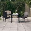 vidaXL 3 Piece Garden Dining Set Black