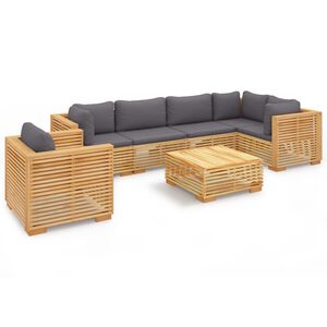 vidaXL 7 Piece Garden Lounge Set with Cushions Solid Wood Teak