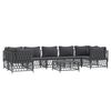 vidaXL 8 Piece Garden Lounge Set with Cushions Anthracite Steel