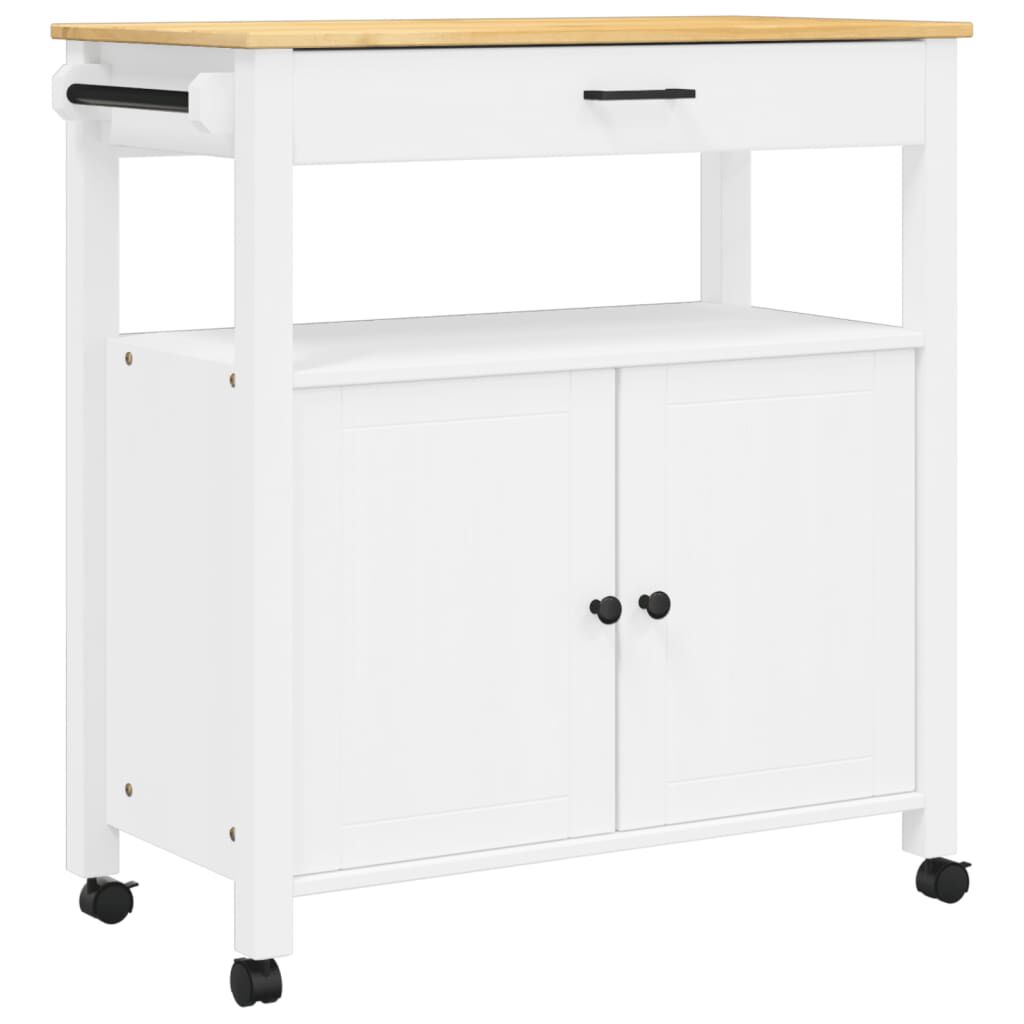 vidaXL Kitchen Trolley MONZA 84x40x90 cm Solid Wood Pine