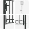vidaXL Fence Gate Grey 100 x 125 cm Powder-coated steel