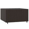 vidaXL 3 Piece Garden Lounge Set with Cushions Brown Poly Rattan