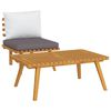 vidaXL 2 Piece Garden Lounge Set with Cushions Solid Acacia Wood