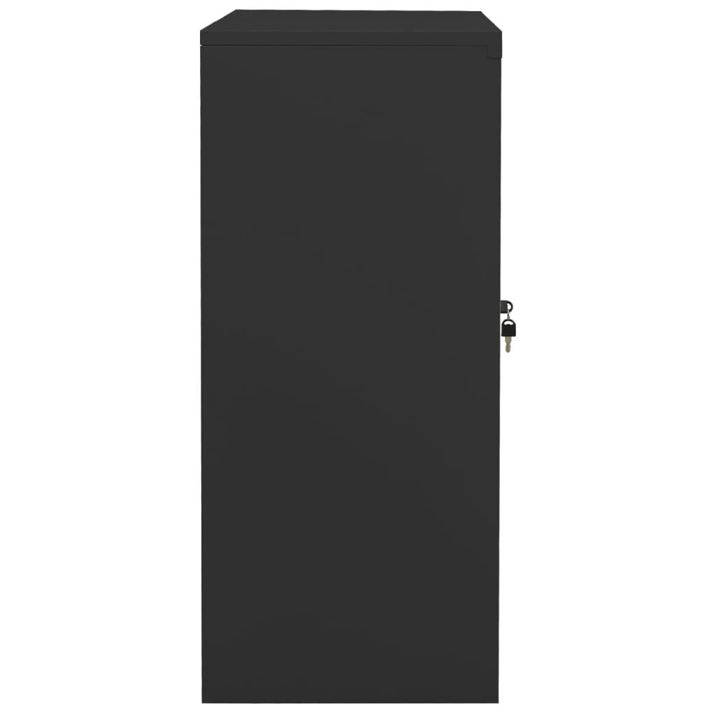 vidaXL Office Cabinet with Planter Box Anthracite 90x40x113 cm Steel