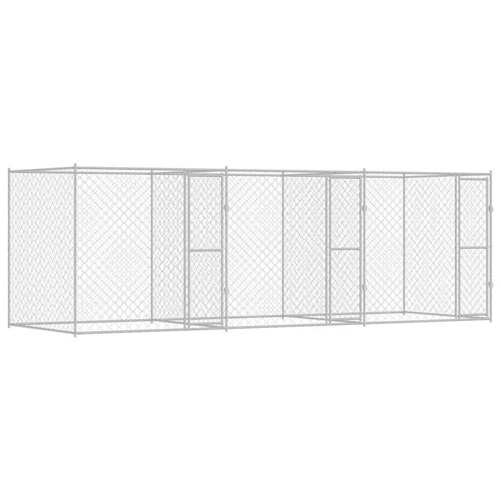 vidaXL Dog Cage Silver 600 x 200 x 200 cm Galvanised Steel