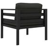vidaXL Single Sofas 2 pcs with Cushions Aluminium Anthracite