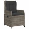 vidaXL Reclining Garden Chairs 2 pcs Grey Poly Rattan