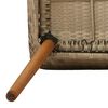 vidaXL Garden Dining Set with Cushion 9 pcs Beige Poly Rattan