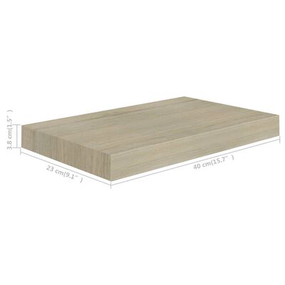 vidaXL Floating Wall Shelves 4 pcs Oak 40x23x3.8 cm MDF